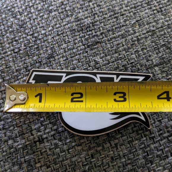 3.5" Black/White Fox Racing  - Mountain Road BMX Bike Ride FRAME STICKER DECAL - Picture 4 of 4